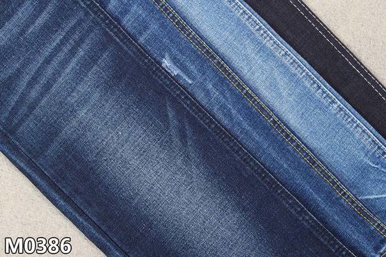 Giá tốt 10.5oz Cotton Polyester Spandex Denim Vải Warp Slub Chất liệu jeans trực tuyến