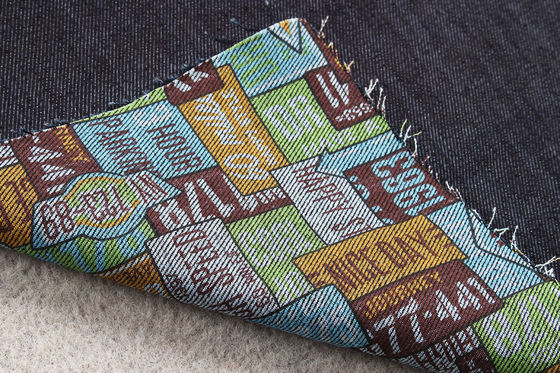 Giá tốt 13oz Denim Twill Vải Twill In tùy chỉnh Mặt và Mặt sau trực tuyến