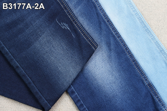 Mercerizing 9.5 Oz căng Vải denim giả dệt kim màu xanh đậm