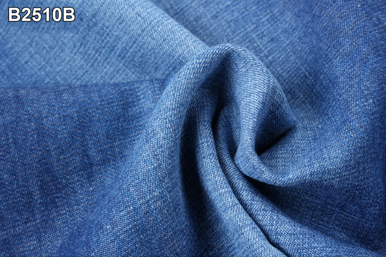 Áo sơ mi cotton 32S Vải denim chải kỹ Siro Spun Trọng lượng nhẹ Chất liệu sơ mi denim